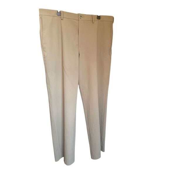 NWT Men’s SAVANE Max Comfort Waist Band 4 Way Stretch Pants Size 38W 30 L Taupe - Picture 6 of 14